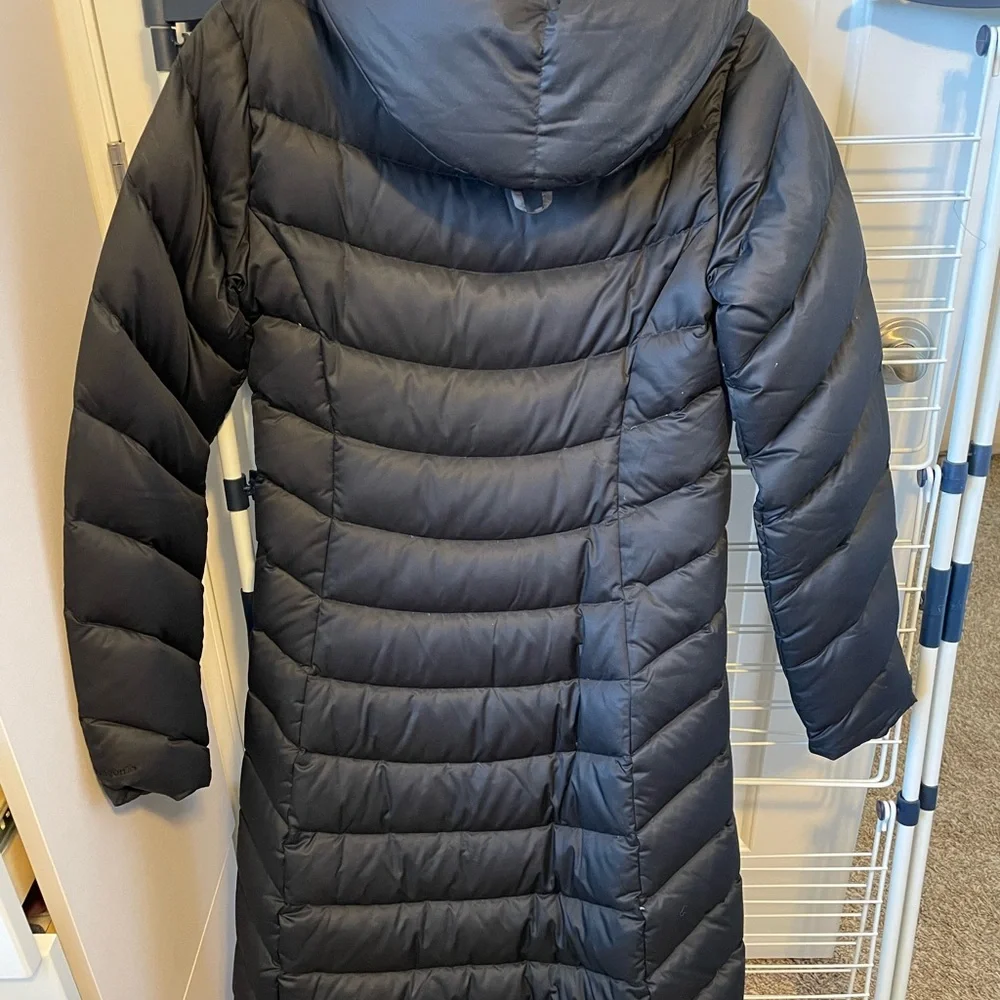 Patagonia size S Black Down Jacket (knee length) - Picture 4 of 10